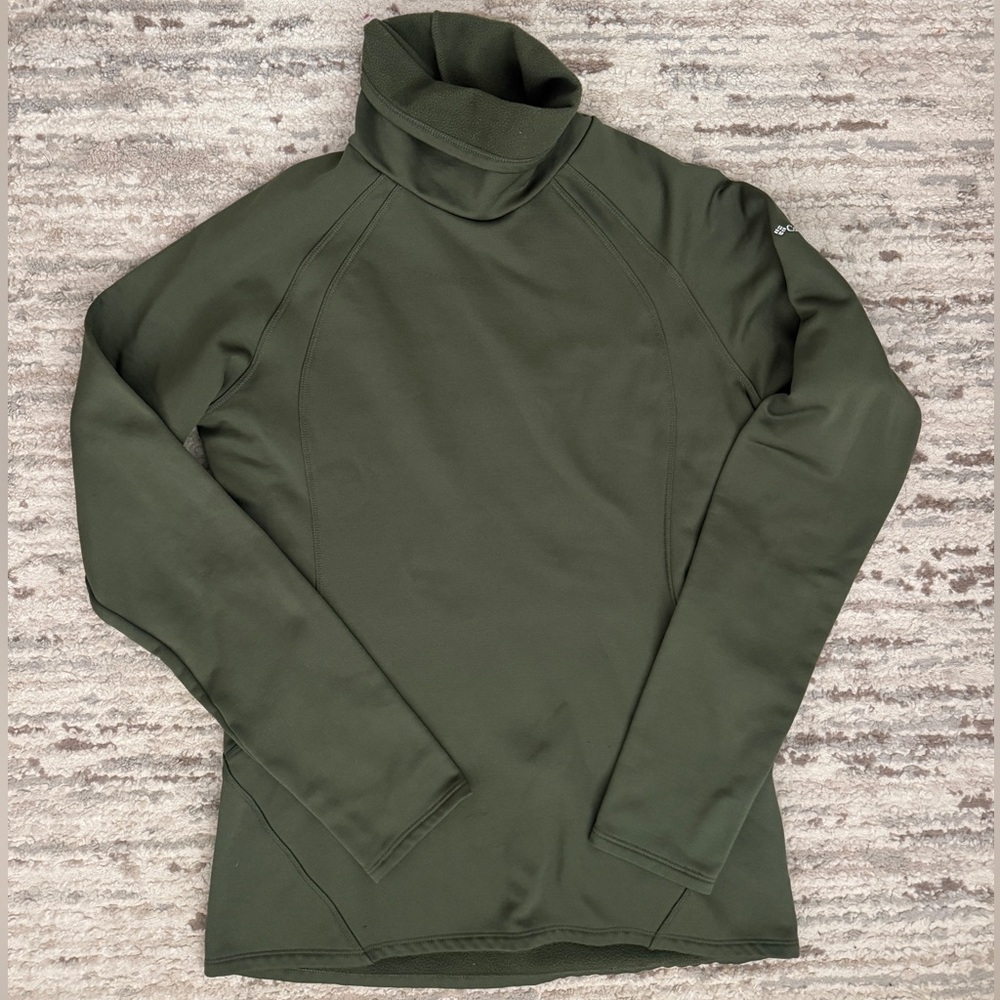 Columbia Dark Green Turtleneck Sweater for Men